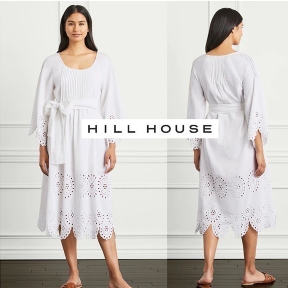 Hill House Cora Dress- white linen